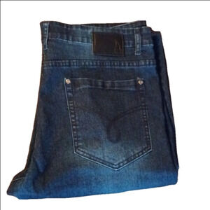 VELERO, MENS JEANS, SIZE 40X30, IN EXCELLENT CONDITION. DARK BLUE, FIVE POCKET.